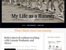 Tablet Screenshot of mylifeasarunner.com